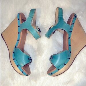 Dr. Scholl's Turquoise Buckle Sandals